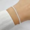 Pulsera Ajustable De Cruz Plata 925
