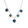 collar cristal swarovski corazon y rivoli plata