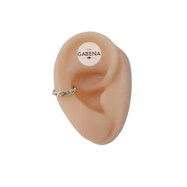 aro cuff infinito plata oreja