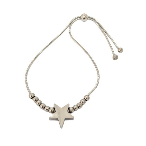 pulsera ajustable estrella acero quirurgico