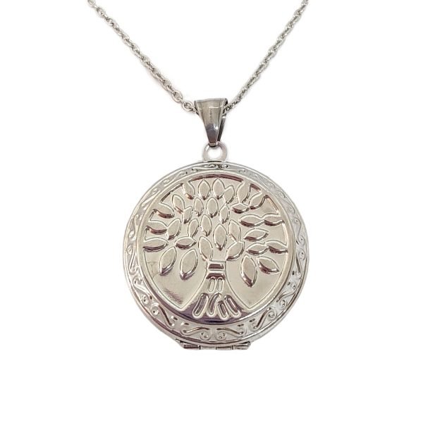 Collar Relicario Arbol de la vida Acero Quirúrgico