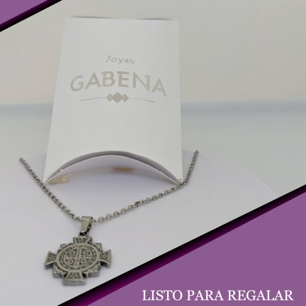 Collar Cruz San Benito Acero Quirúrgico PACK