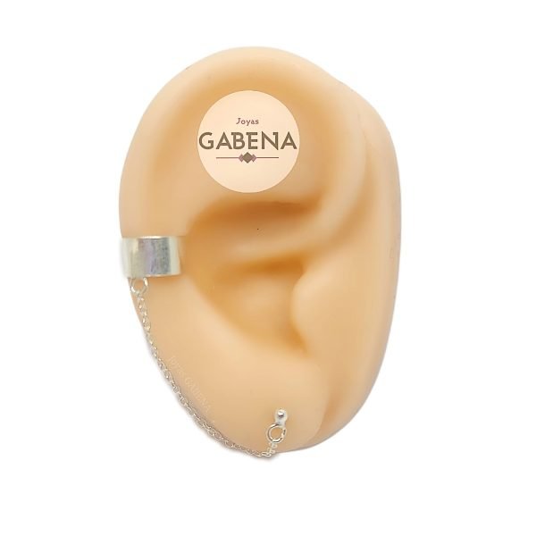 aro bolita cadena cuff plata 925 2
