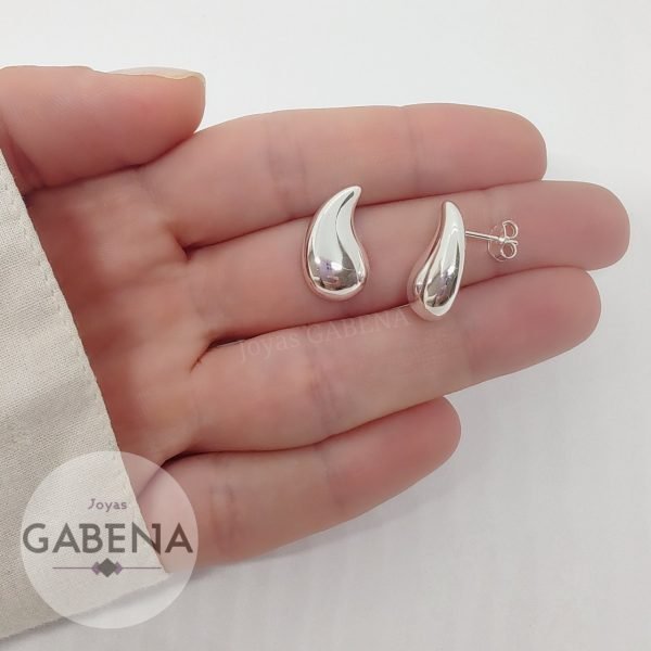 Aros Gotas Plata 925 - Imagen 3