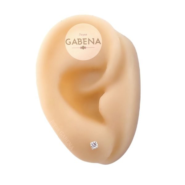 Aros Abridores Cristal 2,5mm Plata 925 2