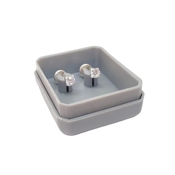 Aros Abridores Cristal 2,5mm Plata 925