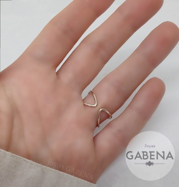 Anillo Cruzado Regulable Plata 925 - Imagen 3
