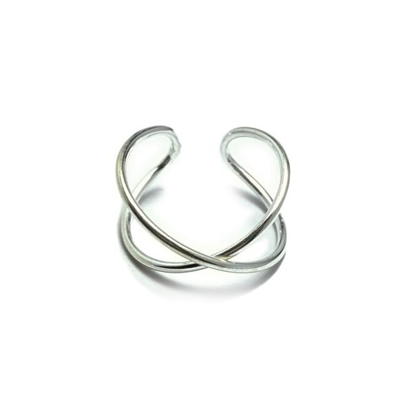 anillo Cruzado Regulable Plata 925 ml