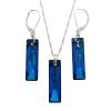 Conjunto Swarovski Queen Baguette Bermuda Blue 25mm