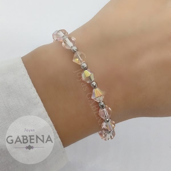 Pulsera Cristales Extensible Acero Quirúrgico
