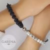 Pulseras Piedras Parejas Imán Bolita