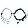 Pulseras Piedras Parejas Imán Bolita