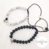 Pulseras Piedras Parejas Imán Bolita