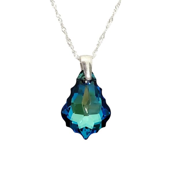 CSW-127 collar cristal barroco plata