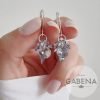 ASW-114 Aros Colgante Brisura Cristal Swarovski Plata 925 Blue Shade