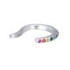 Aro Cuff Cristales Micropave Plata 925 - Multicolor