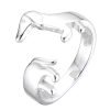 Anillo Perro Salchicha Regulable Plata 925
