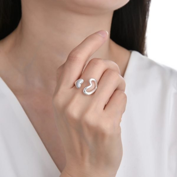 Anillo Corazones Regulable Plata 925