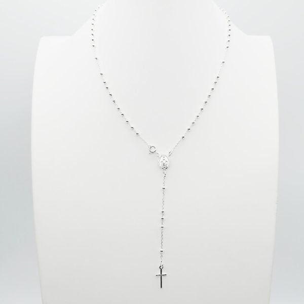Collar Rosario Medalla Milagrosa con bolitas de 3mm