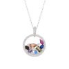Collar 7 Cristales Multicolor Plata 925