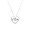 Collar Corazon y Punto de Luz Cristales