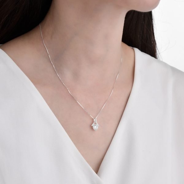 Collar Cristal Punto de Luz Plata 925