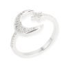 Anillo Luna y Estrella Regulable Plata 925
