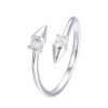 Anillo Puntas Cristal Regulable Plata 925