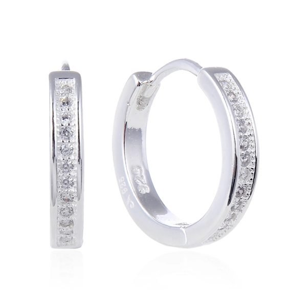 Aros Huggies Cristales Plata 925