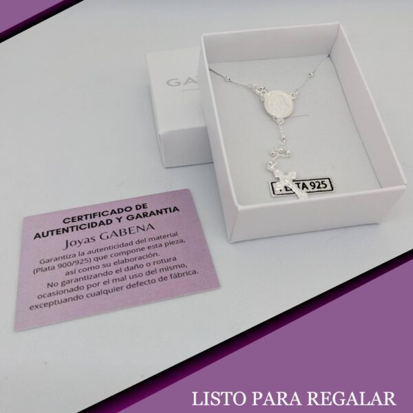 Rosario San Benito Y Cruz Plata 925 pack