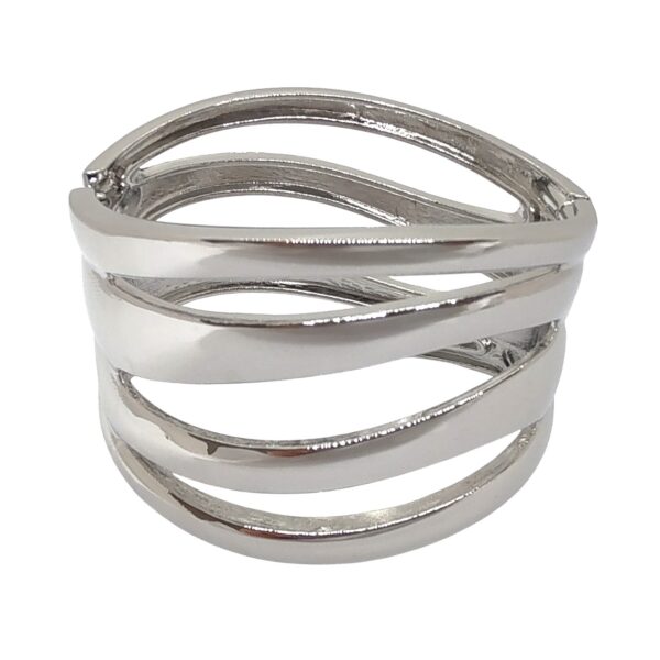 PAC-32 Pulsera Brazalete Lineas Onduladas Acero Quirúrgico