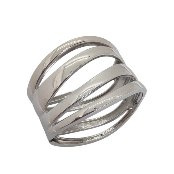 PAC-32 Pulsera Brazalete Lineas Onduladas Acero Quirúrgico