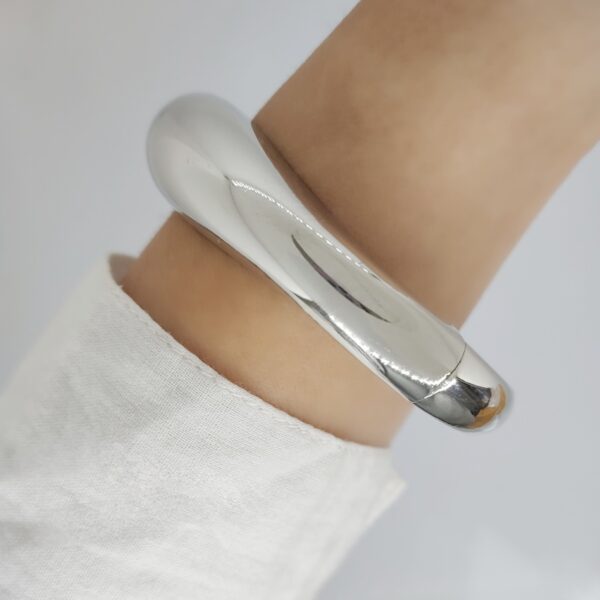 Pulsera Esclava Bombé Acero Quirúrgico - Imagen 3