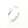 Anillo Ajustable Cristales Ovalo y Barra Plata 925