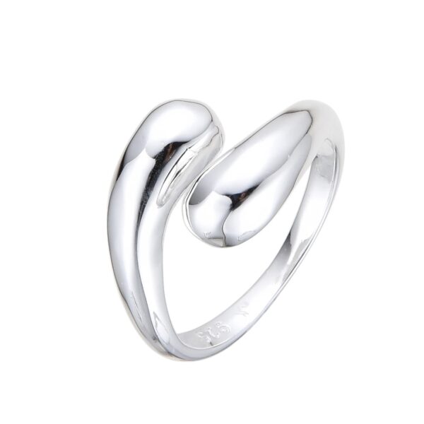 Anillo Inflado Gotas Regulable Plata 925