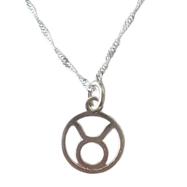 DI-247-CA-3 Collar Signo Zodíaco Tauro Plata 925