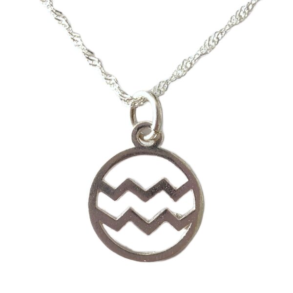 DI-256-CA-3 Collar Signo Zodíaco Acuario Plata 925