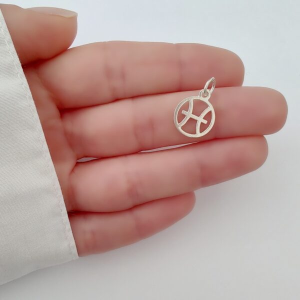 DI-257 Dije Signo Zodíaco Piscis Plata 925 2