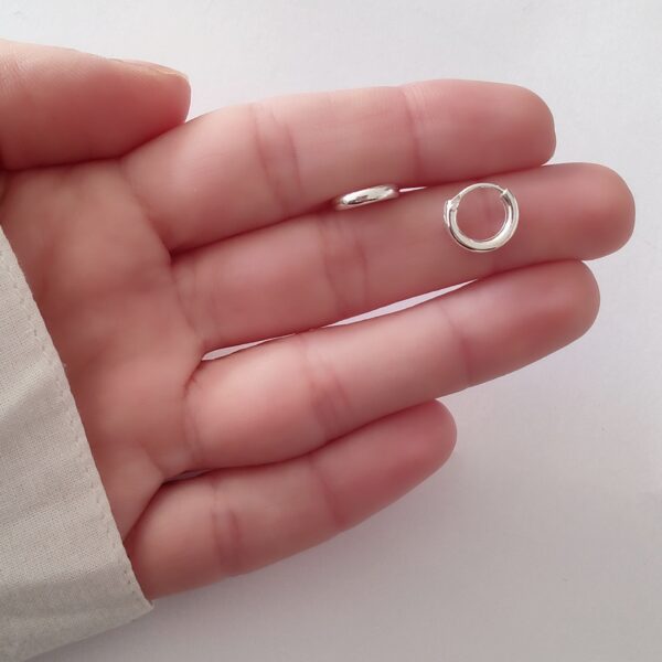 Aros Argollas Gruesas 2mm Plata 925 10mm
