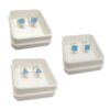 Aros Abridores Combo circulo, triangulo y cuadrado Plata Lamiado Premium