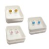 Aros Abridores Combo circulo, triangulo y cuadrado Plata Lamiado Premium