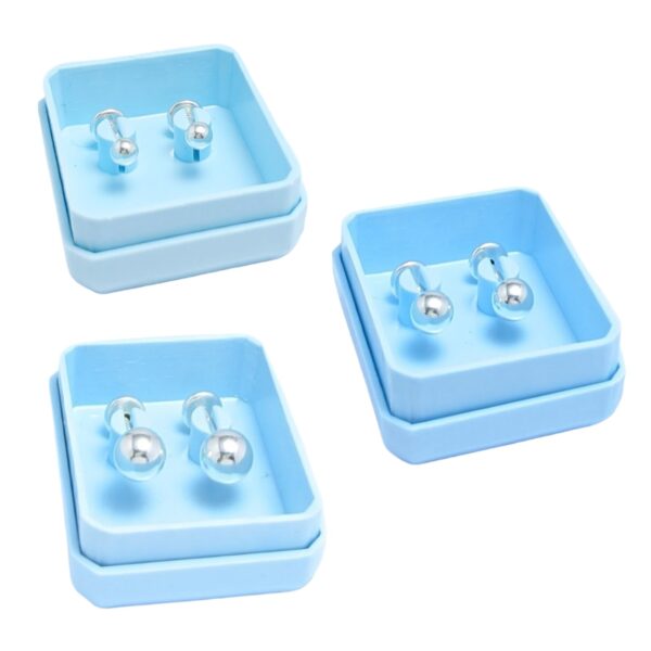 Aros Abridores Bolita Combo 3, 4 y 5mm Plata 925