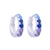 AXL-288 Aros Huggies Cristales 14mm Plata 925