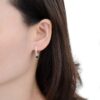 Aros Huggies Con Cristales 4 en 1 Plata 925