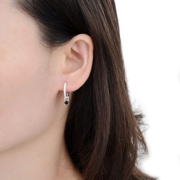 Aros Huggies Con Cristales 4 en 1 Plata 925