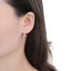 Aros Huggies Con Cristales 4 en 1 Plata 925