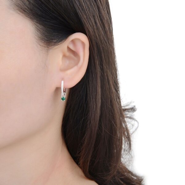 Aros Huggies Con Cristales 4 en 1 Plata 925