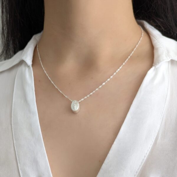 Collar Medalla Milagrosa Pasante Plata 925