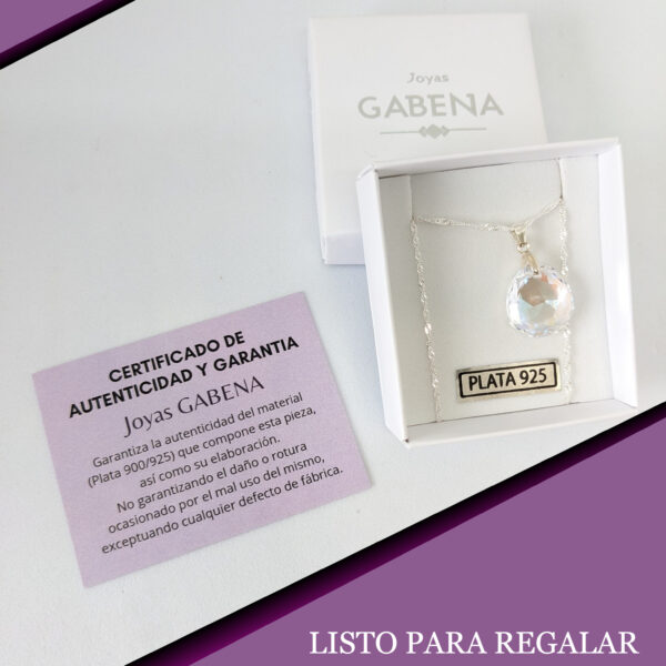 Collar Con Cristal Sw Majestic Plata pack