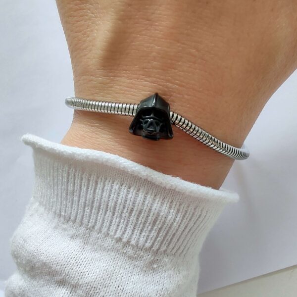 DCHA-102 Dije Charm Darth Vader Acero Quirúrgico Negro